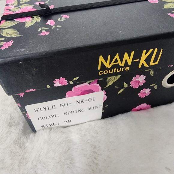 NEW Nan-Ku Couture Free People Cruise Studded Green Spring Mint High-Top Sneaker - Picture 10 of 12